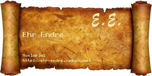 Ehr Endre névjegykártya
