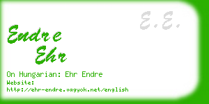 endre ehr business card